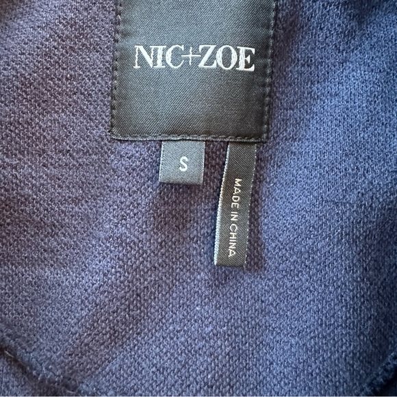 Nic + Zoe  Navy 1 button closure jersey jacket. Size S. - Picture 5 of 7